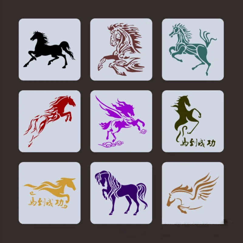 Horse To Success Stencils DIY Layering Wall Scrapbook Children Auxiliary Copy Hand-painted Template Furniture Floor Decoration
Horse To Success Stencils DIY Layering Wall Scrapbook Children Auxiliary Copy Hand-painted Template Furniture Floor Decoration
