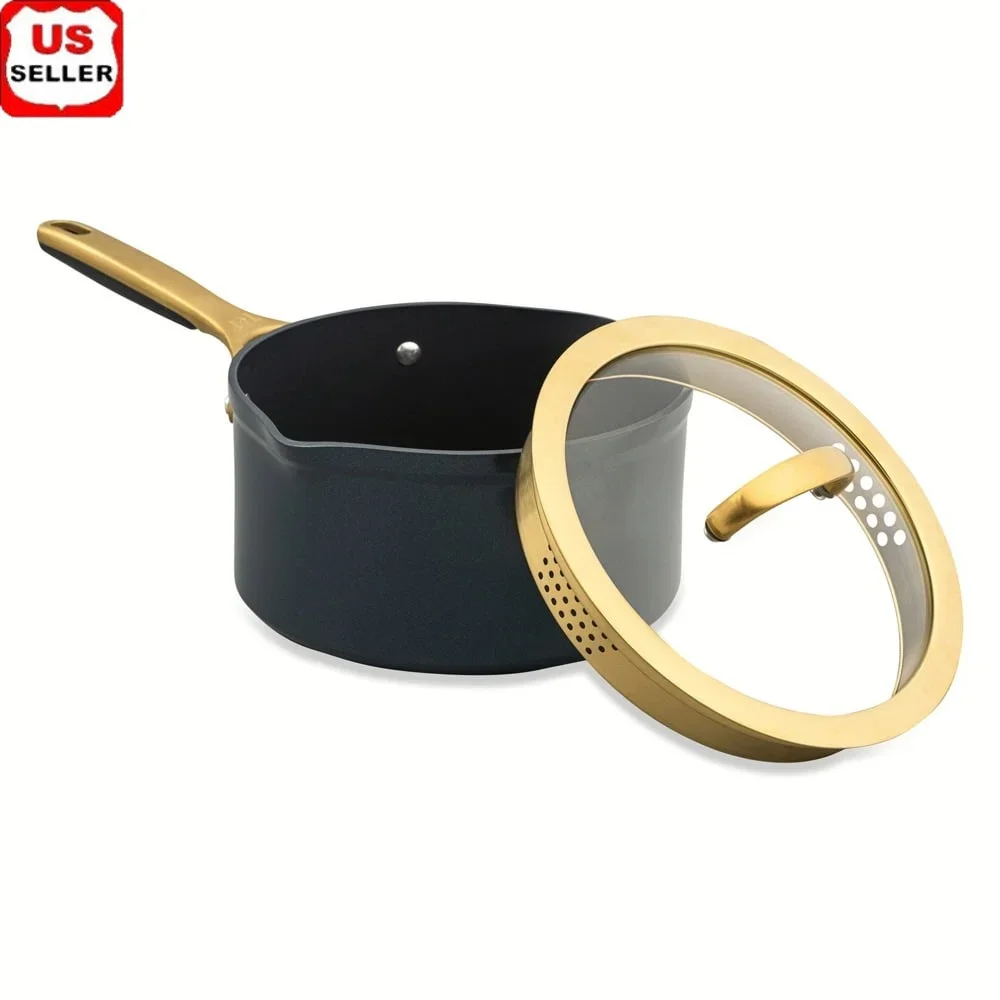 Nonstick Saucepan with Pour Spout Ergonomic Handle Dishwasher Safe Induction Base Versatile Cookware Home Kitchen Cooking
Nonstick Saucepan with Pour Spout Ergonomic Handle Dishwasher Safe Induction Base Versatile Cookware Home Kitchen Cooking