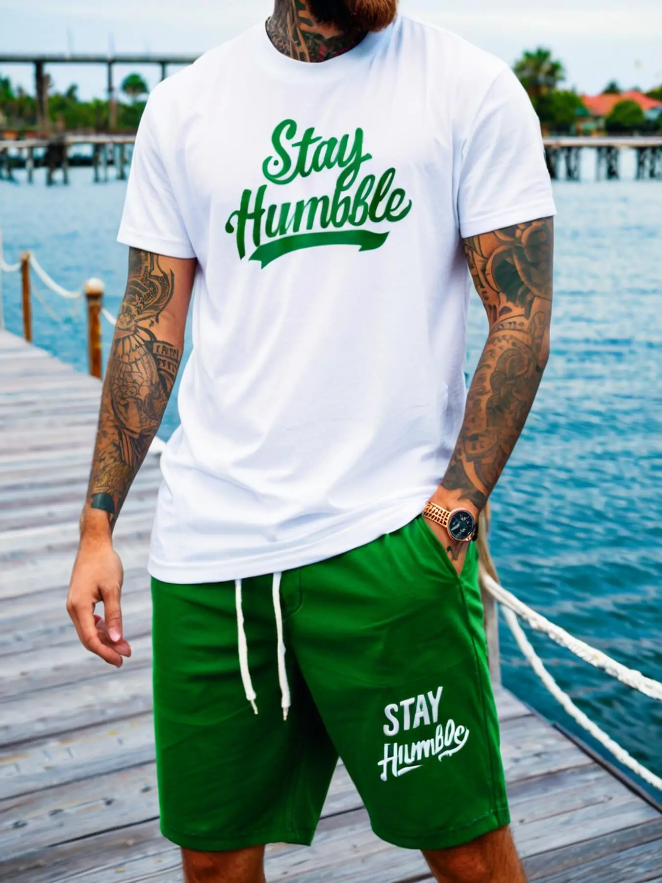 Men's cotton jersey T-shirt and shorts set, breathable fabric, regular fit, casual summer wear, lightweight and comfortable
Men's cotton jersey T-shirt and shorts set, breathable fabric, regular fit, casual summer wear, lightweight and comfortable