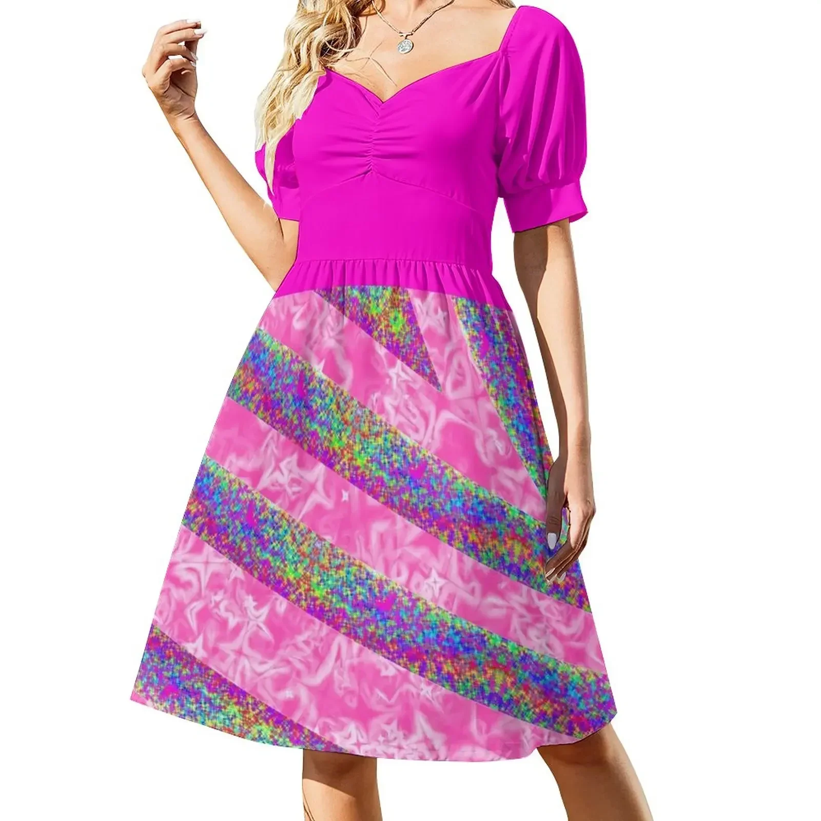 pink holographique Short-Sleeved Dress ceremony dresses Dress for girls elegant women's dresses for wedding
pink holographique Short-Sleeved Dress ceremony dresses Dress for girls elegant women's dresses for wedding