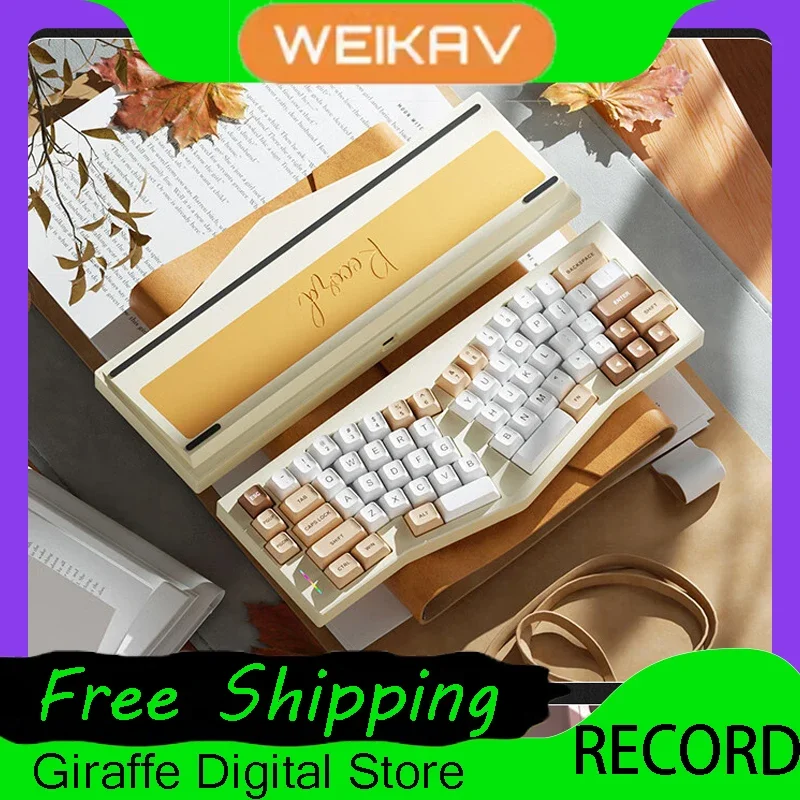 Weikav Record Alice Mechanical Keyboard Aluminum Alloy Bluetooth Three Modes E-Sports Gaming Keyboard RGB PC Gamer Accessories
Weikav Record Alice Mechanical Keyboard Aluminum Alloy Bluetooth Three Modes E-Sports Gaming Keyboard RGB PC Gamer Accessories