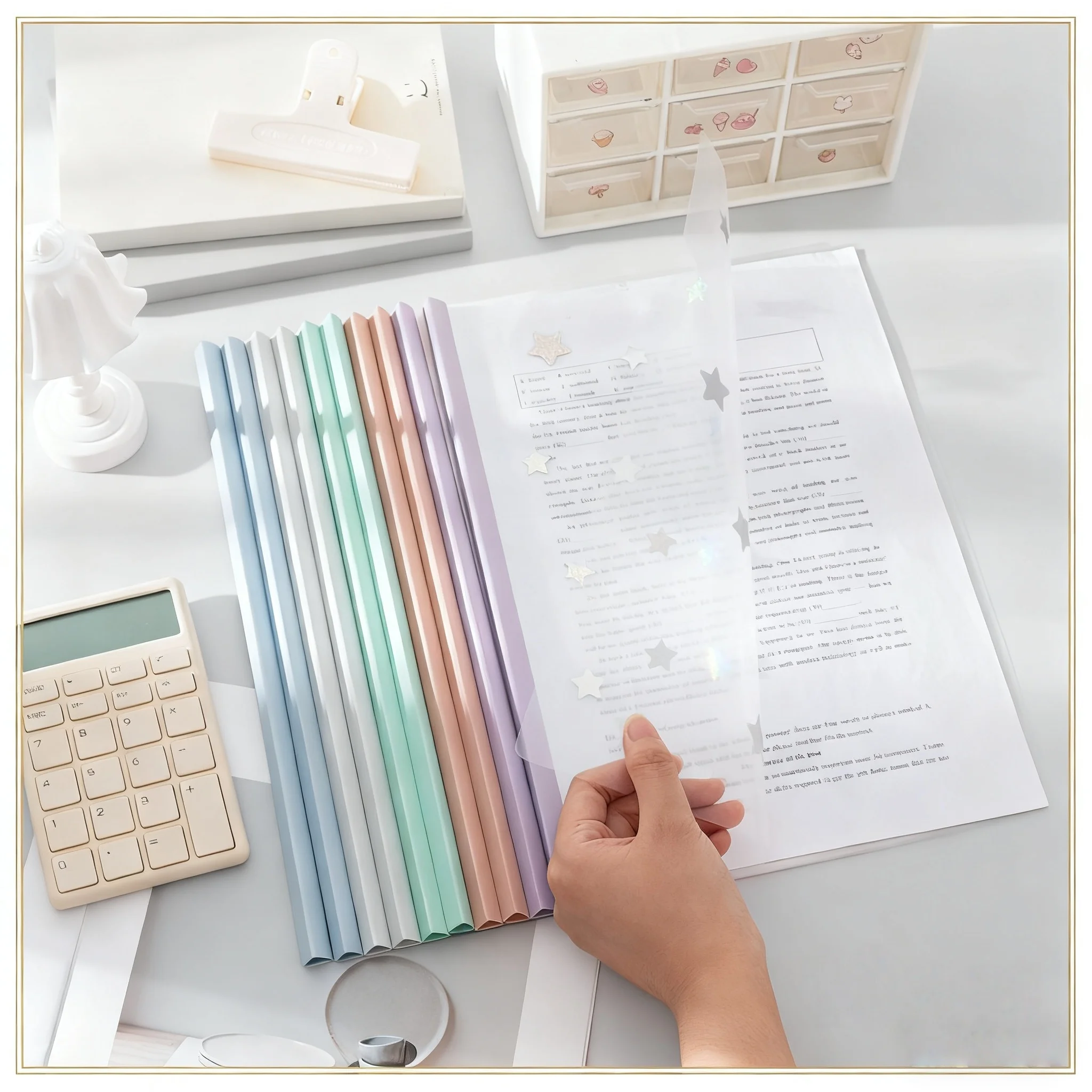 Папка для файлов с тяговым стержнем, высококачественная треугольная прозрачная утолщенная папка для хранения резцов и тестовой бумаги, размер А4
Папка для файлов с тяговым стержнем, высококачественная треугольная прозрачная утолщенная папка для хранения резцов и тестовой бумаги, размер А4