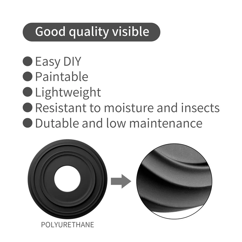 AT48-2Pack PU Ceiling Medallions Ceiling Cover Plate Medallion For Light Fixtures And Ceiling Fans,12-1/4 Inch OD X 4 Inch ID
AT48-2Pack PU Ceiling Medallions Ceiling Cover Plate Medallion For Light Fixtures And Ceiling Fans,12-1/4 Inch OD X 4 Inch ID