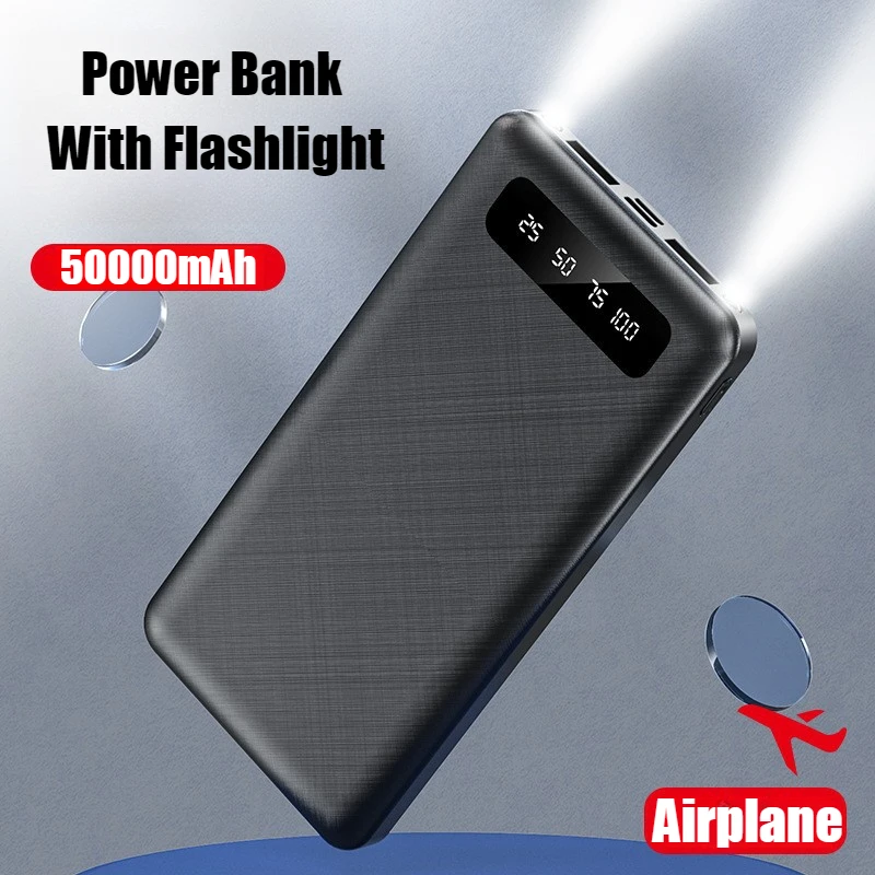 Mini Portable Digital Display Power Bank 50000mAh Fast Charging External Battery Charger Cases for iPhone Series Samsung Xiaomi
Mini Portable Digital Display Power Bank 50000mAh Fast Charging External Battery Charger Cases for iPhone Series Samsung Xiaomi