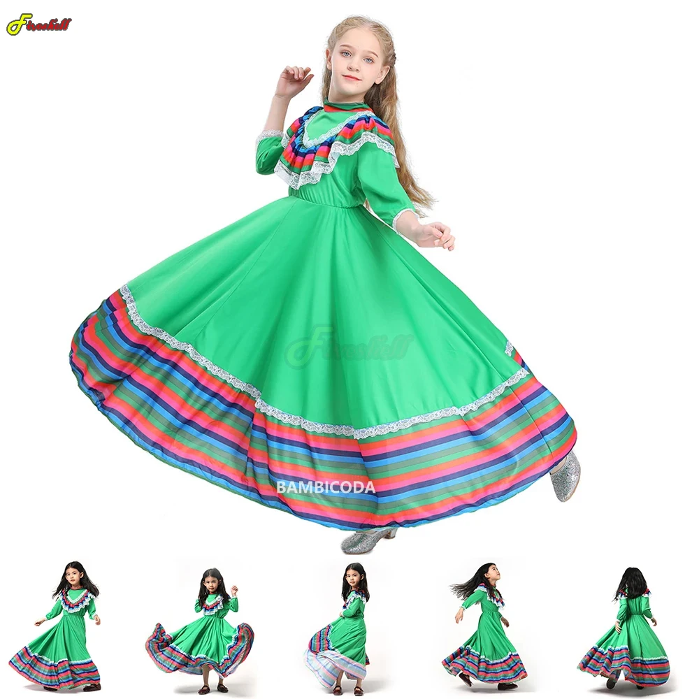 Halloween Costume Girls Mexican Folk Dress Birthday Party Cosplay Costume Kids Child Mexico Flamenco Dance Dress
Halloween Costume Girls Mexican Folk Dress Birthday Party Cosplay Costume Kids Child Mexico Flamenco Dance Dress