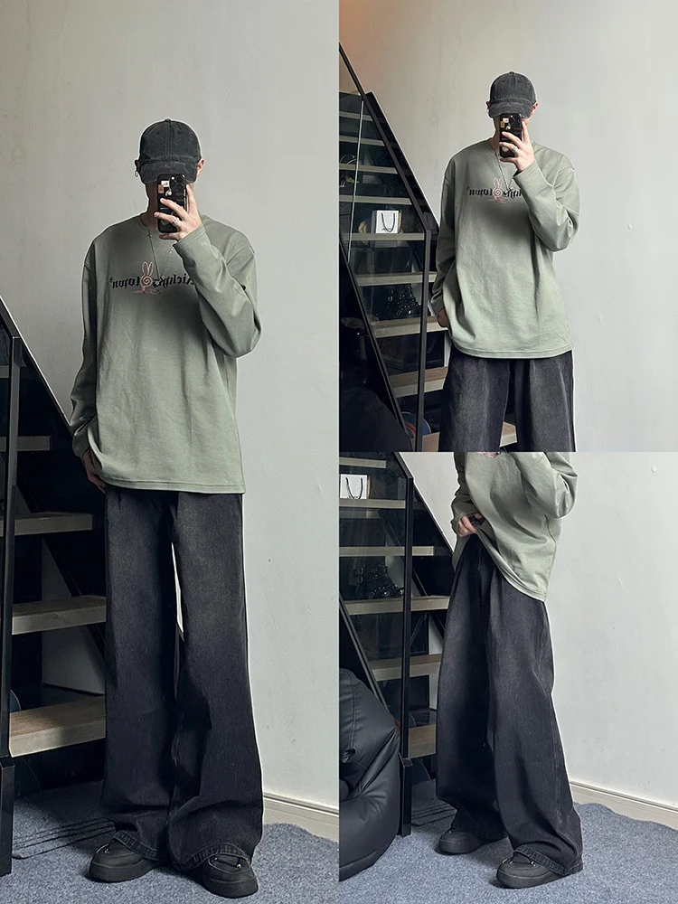 Мужские летние джинсы American Sle с высокой талией, широкими штанинами, износостойкие, из хлопкового денима, молодежные, модные
Мужские летние джинсы American Sle с высокой талией, широкими штанинами, износостойкие, из хлопкового денима, молодежные, модные