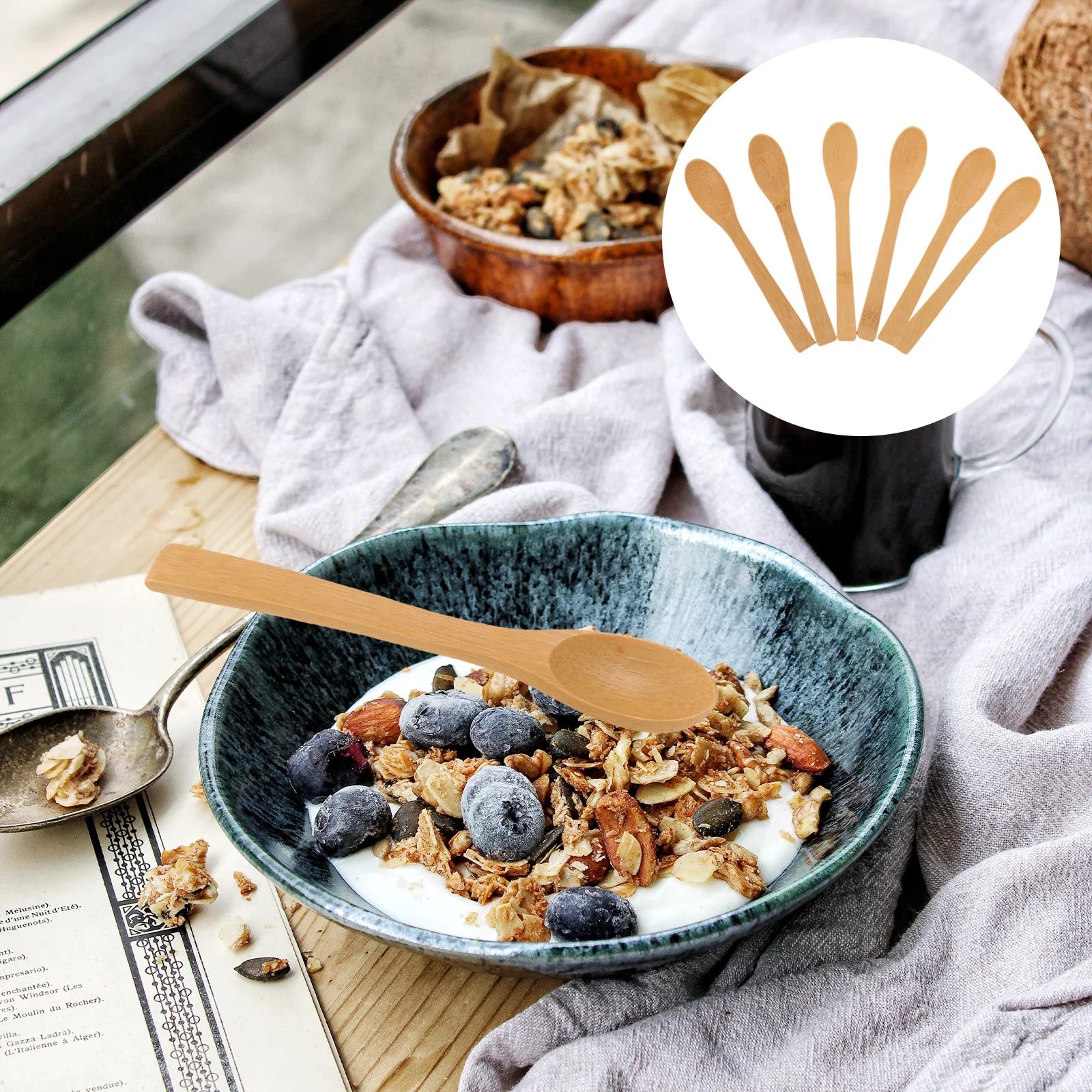 6Pcs Bamboo Stirring Spoon Long Handle Coffee Mix Dessert Kitchen Multifunctional Serving Spoon Household Spoons
6Pcs Bamboo Stirring Spoon Long Handle Coffee Mix Dessert Kitchen Multifunctional Serving Spoon Household Spoons