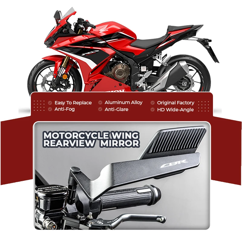 HD Wide-Angle Vision Motorcycle Wind Wing Alloy Rearview Mirror For Honda CBR CBR500R CBRFIREBLADE FIREBLADE CB650R CBR-900RR
HD Wide-Angle Vision Motorcycle Wind Wing Alloy Rearview Mirror For Honda CBR CBR500R CBRFIREBLADE FIREBLADE CB650R CBR-900RR
