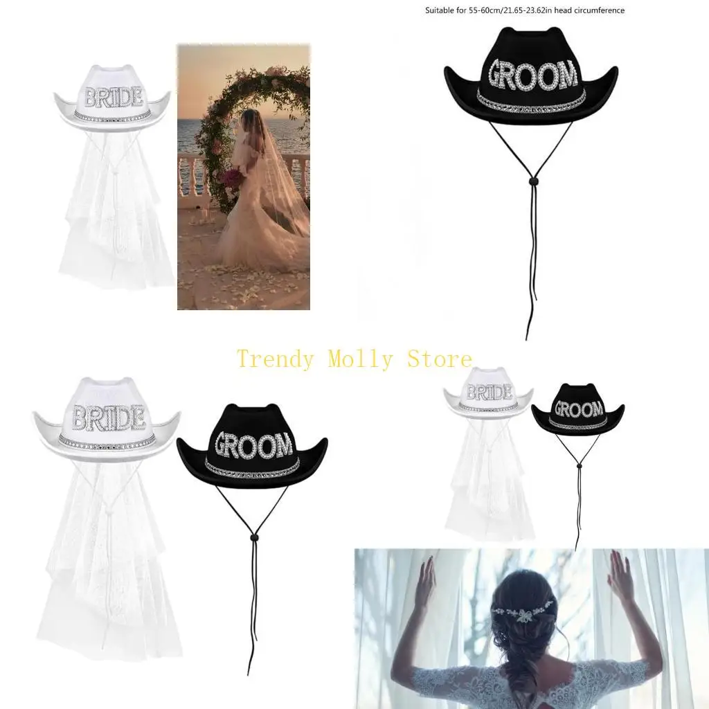 N5KB Шляпа невесты с драгоценными камнями Тяжелая шляпа ковбойши Шляпа с вуалью с ромбовидными шипами для фотографии
N5KB Шляпа невесты с драгоценными камнями Тяжелая шляпа ковбойши Шляпа с вуалью с ромбовидными шипами для фотографии