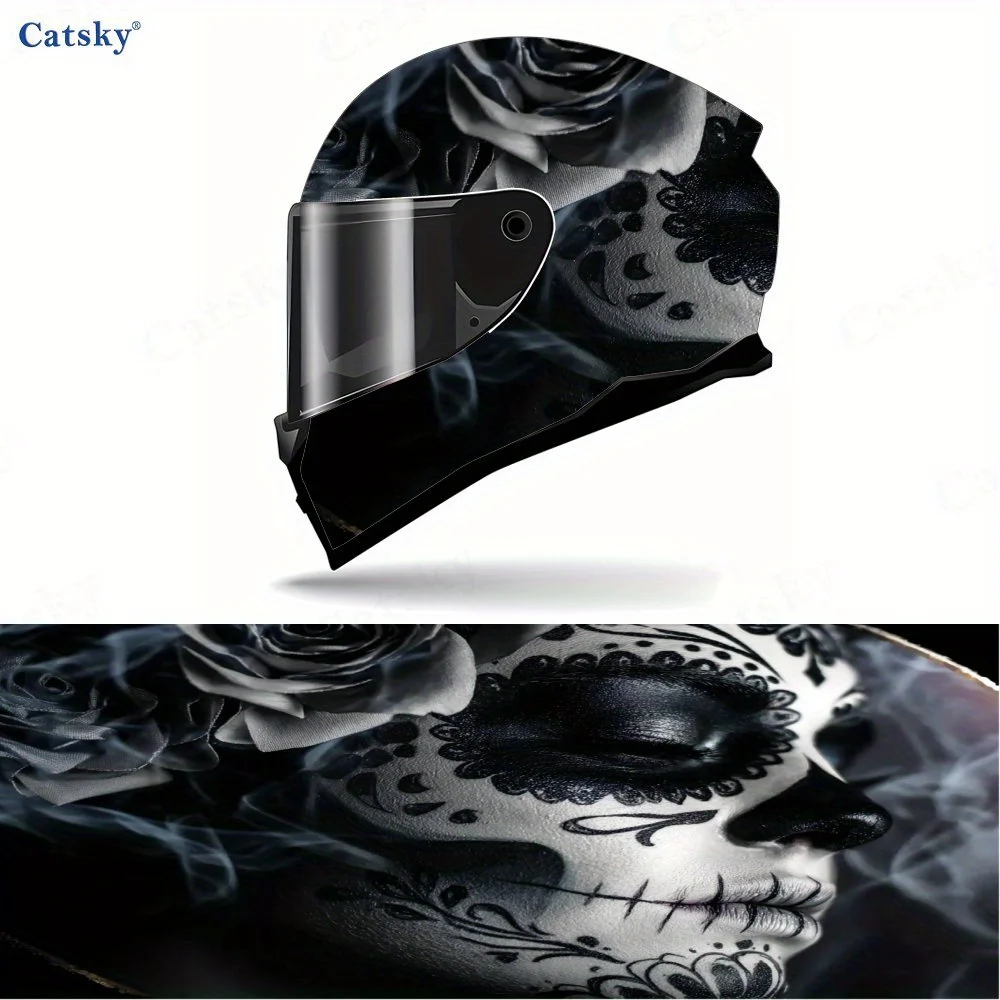 Gothic Women Full Face Helmet Vinyl Wrap Sticker, Waterproof Scratch-Resistant Self-Adhesive PVC Decals, Artistic Aesthetic Grap
Gothic Women Full Face Helmet Vinyl Wrap Sticker, Waterproof Scratch-Resistant Self-Adhesive PVC Decals, Artistic Aesthetic Grap