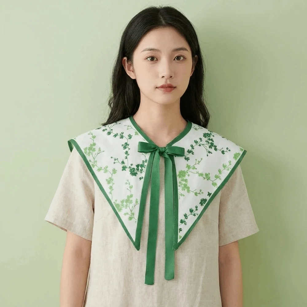 Vintage Floral Pattern Fake Collar Capelet Lace Up Print Decorative Scarf Shoulder Wraps Detachable Vintage Poncho Cape Girls
Vintage Floral Pattern Fake Collar Capelet Lace Up Print Decorative Scarf Shoulder Wraps Detachable Vintage Poncho Cape Girls