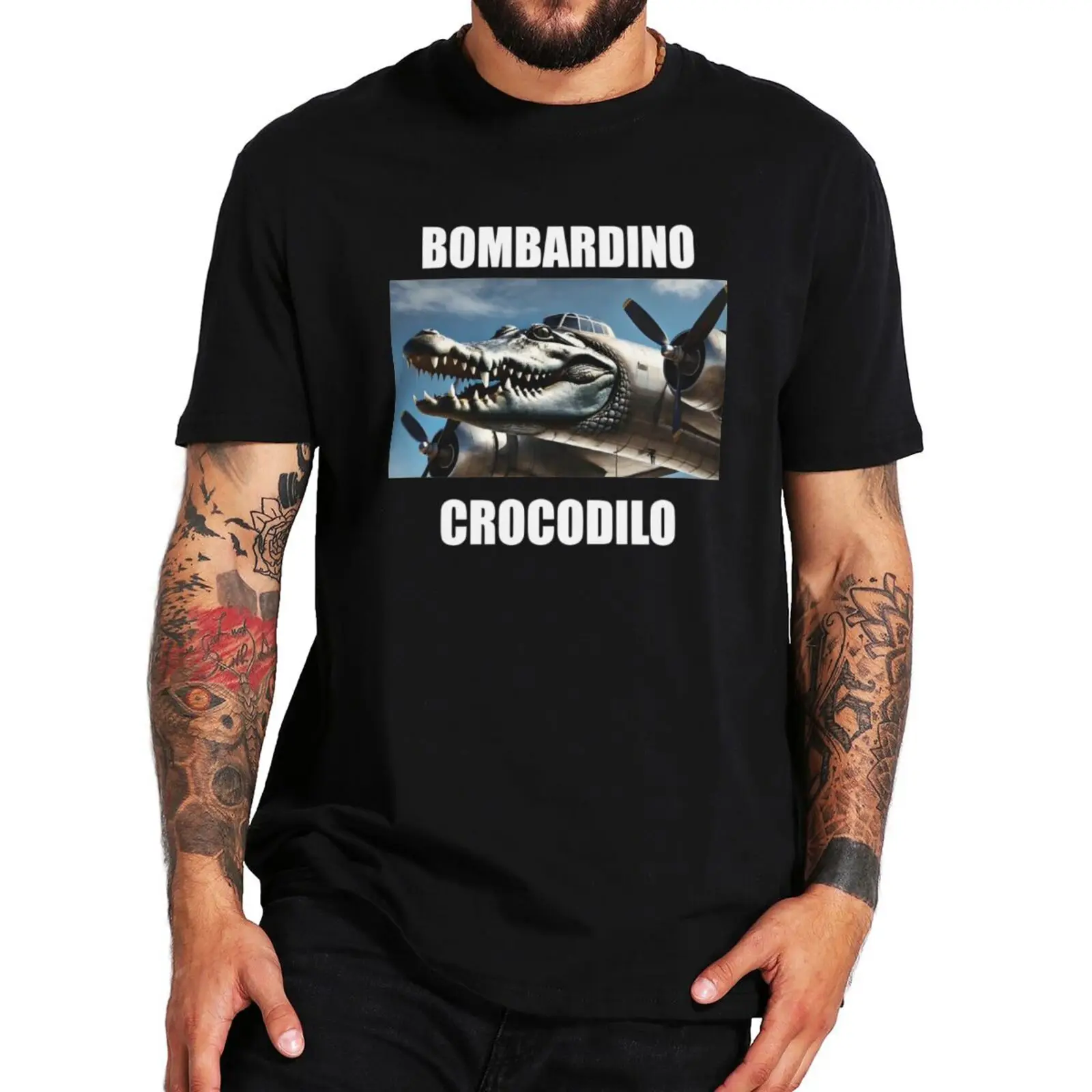 Bombardino Crocodilo T Shirt Retro Italian Brainrot Meme Mens Clothing EU Size Summer 100% Cotton Soft Unisex Y2k T-shirts
Bombardino Crocodilo T Shirt Retro Italian Brainrot Meme Mens Clothing EU Size Summer 100% Cotton Soft Unisex Y2k T-shirts