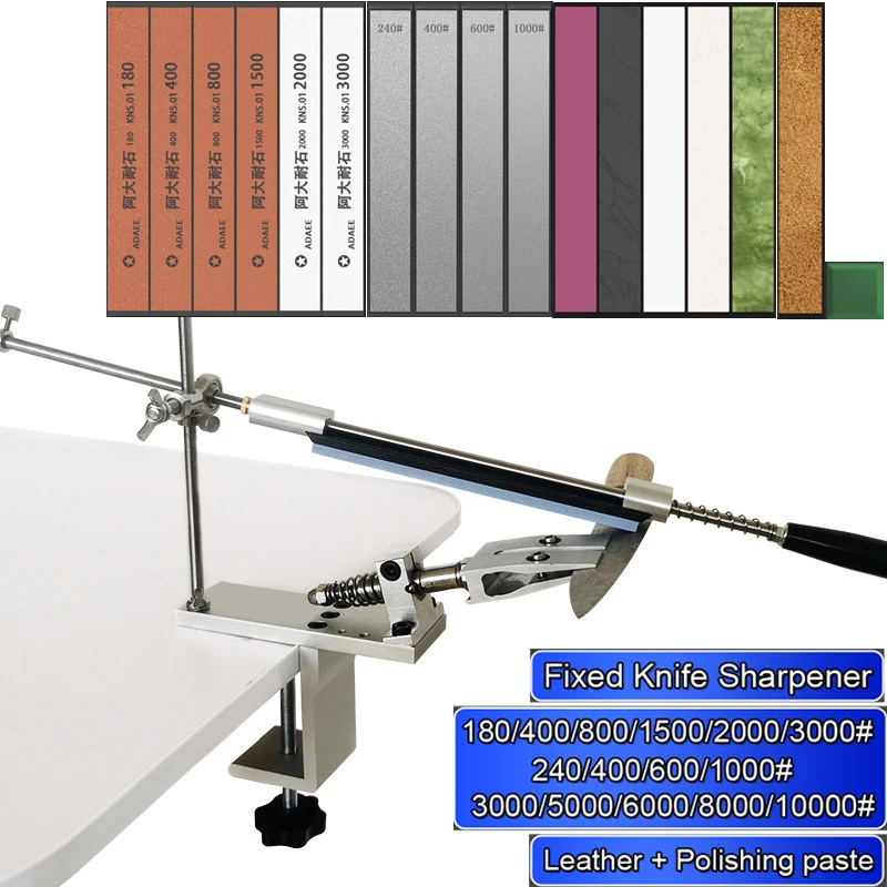 Fixed Knife Sharpener with 360 Degree Flip Device Kitchen knife sharpening system Machine Pro Diamond Whetstone Sharpening Tool
Fixed Knife Sharpener with 360 Degree Flip Device Kitchen knife sharpening system Machine Pro Diamond Whetstone Sharpening Tool
