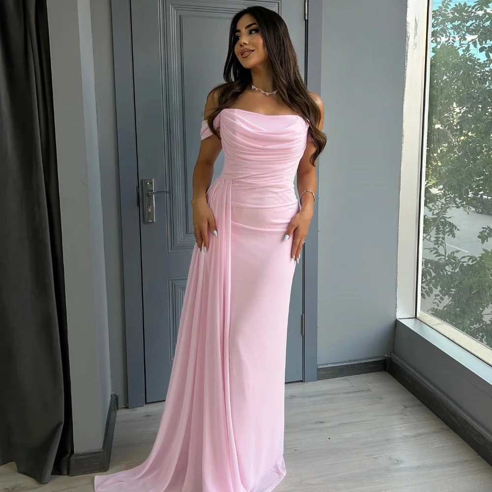 Customized Exquisite Elegant Chiffon Pleat Ruched Straight Off-the-shoulder Long Dresses Bespoke Occasion Dresses Exquisite Sexy
Customized Exquisite Elegant Chiffon Pleat Ruched Straight Off-the-shoulder Long Dresses Bespoke Occasion Dresses Exquisite Sexy
