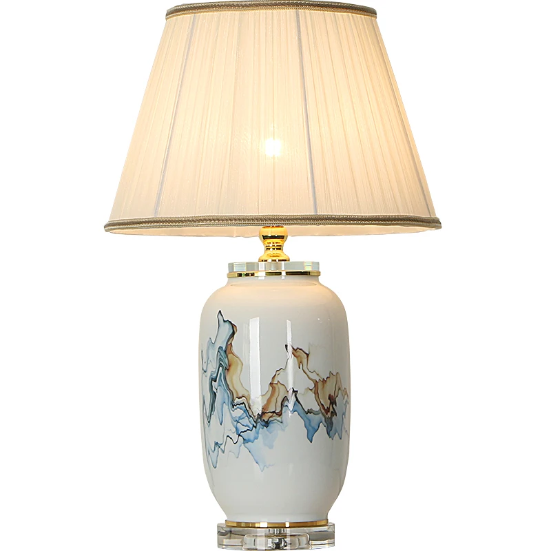 New Chinese ceramic table lamp high-end side lamp light luxury living room decorative bedside table lamp
New Chinese ceramic table lamp high-end side lamp light luxury living room decorative bedside table lamp