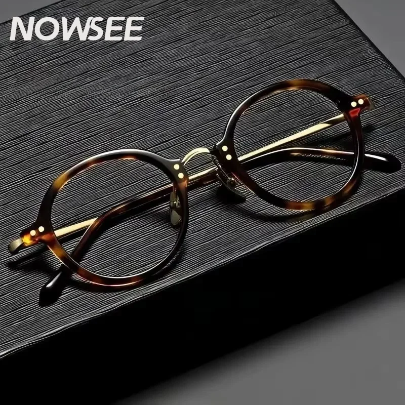 NOWSEE Pure Titanium Ultralight Glasses Frame Men Women Fashion Retro Eyeglasses Acetate Classic Casual Design Comfortable
NOWSEE Pure Titanium Ultralight Glasses Frame Men Women Fashion Retro Eyeglasses Acetate Classic Casual Design Comfortable