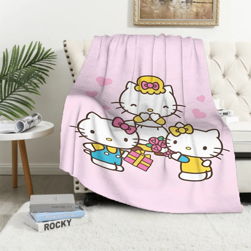 Hello Kitty Cartoon Blanket Kawaii Y2K Sanrio Kt Cat Home Textile Soft Warm Throw Blanket Bedding Sofa Cover Girls Gift
Hello Kitty Cartoon Blanket Kawaii Y2K Sanrio Kt Cat Home Textile Soft Warm Throw Blanket Bedding Sofa Cover Girls Gift