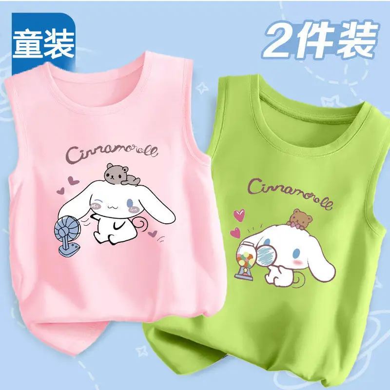 Новинка 2024, Летний жилет Sanrio для девочек, футболка с коротким рукавом, Детская тонкая футболка без рукавов с героями мультфильмов Hello Kitty Kuromi My Melody, милая
Новинка 2024, Летний жилет Sanrio для девочек, футболка с коротким рукавом, Детская тонкая футболка без рукавов с героями мультфильмов Hello Kitty Kuromi My Melody, милая