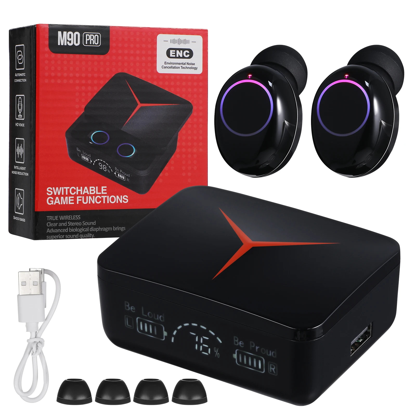1 Pair Wireless Headphones Noise Cancelling Earbuds Stable Connection Ergonomic Design Long Life Wireless
1 Pair Wireless Headphones Noise Cancelling Earbuds Stable Connection Ergonomic Design Long Life Wireless