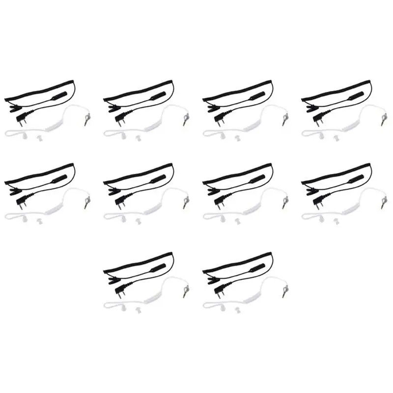 ABKQ-10X 2-Pin PTT Mic Headset To 3.5Mm Air Acoustic Tube Earpiece For Baofeng UV-5R 888S
ABKQ-10X 2-Pin PTT Mic Headset To 3.5Mm Air Acoustic Tube Earpiece For Baofeng UV-5R 888S