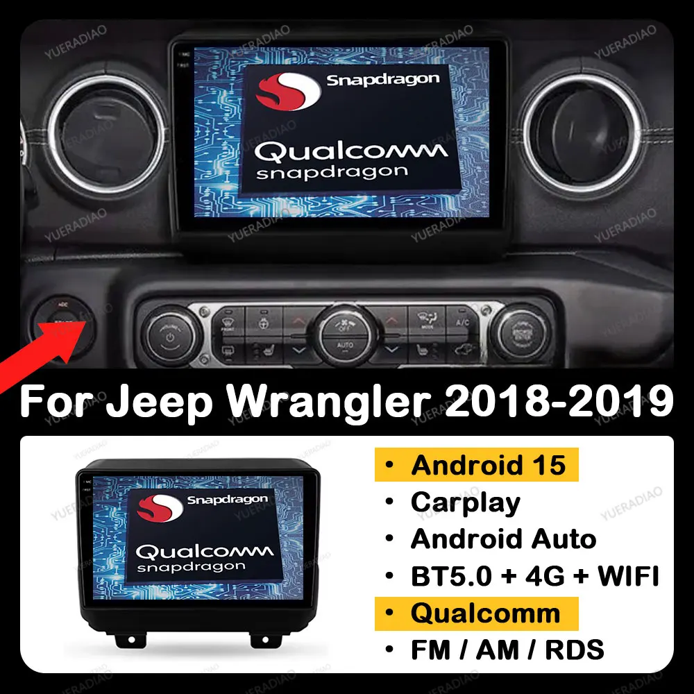 Android 15 Car Radio For Jeep Wrangler 4 JL 2018 2019 Viedo Player Wireless Carplay Auto Stereo Multimedia NAVI Gation BT 2DIN
Android 15 Car Radio For Jeep Wrangler 4 JL 2018 2019 Viedo Player Wireless Carplay Auto Stereo Multimedia NAVI Gation BT 2DIN
