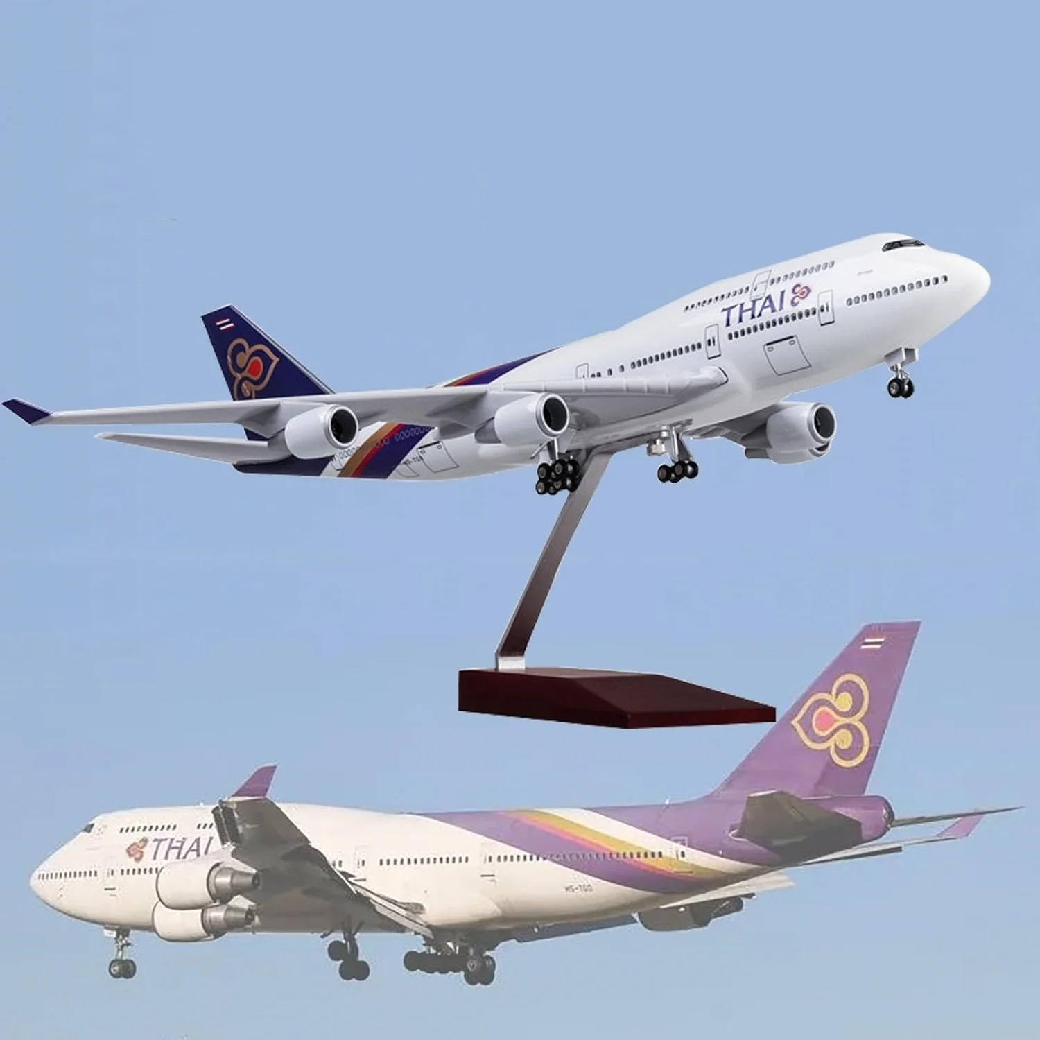 47cm Resin B747 Thai Airway Model Aircraft Diecast 1/150 Scale Plane Toy For Adult Fun Decoration Gifts With Lights And Stand
47cm Resin B747 Thai Airway Model Aircraft Diecast 1/150 Scale Plane Toy For Adult Fun Decoration Gifts With Lights And Stand