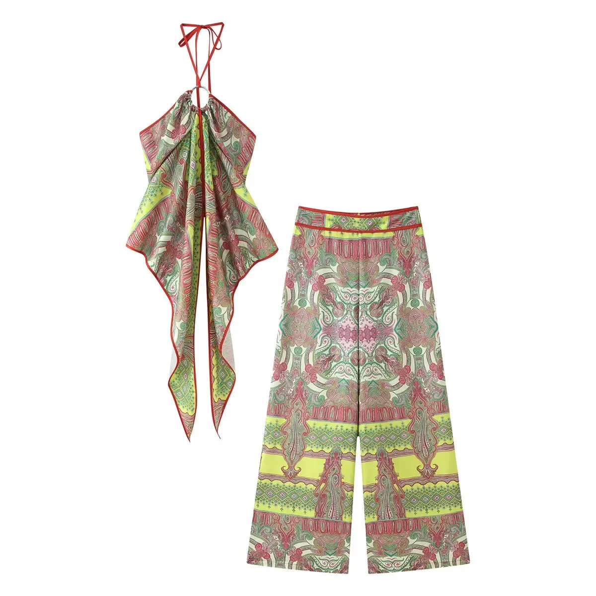 Willshela Women Fashion 2 Piece Set Printed Pleated Camis Tops & Vintage Back Zipper Trousers Female Chic Lady Pants Suit
Willshela Women Fashion 2 Piece Set Printed Pleated Camis Tops & Vintage Back Zipper Trousers Female Chic Lady Pants Suit