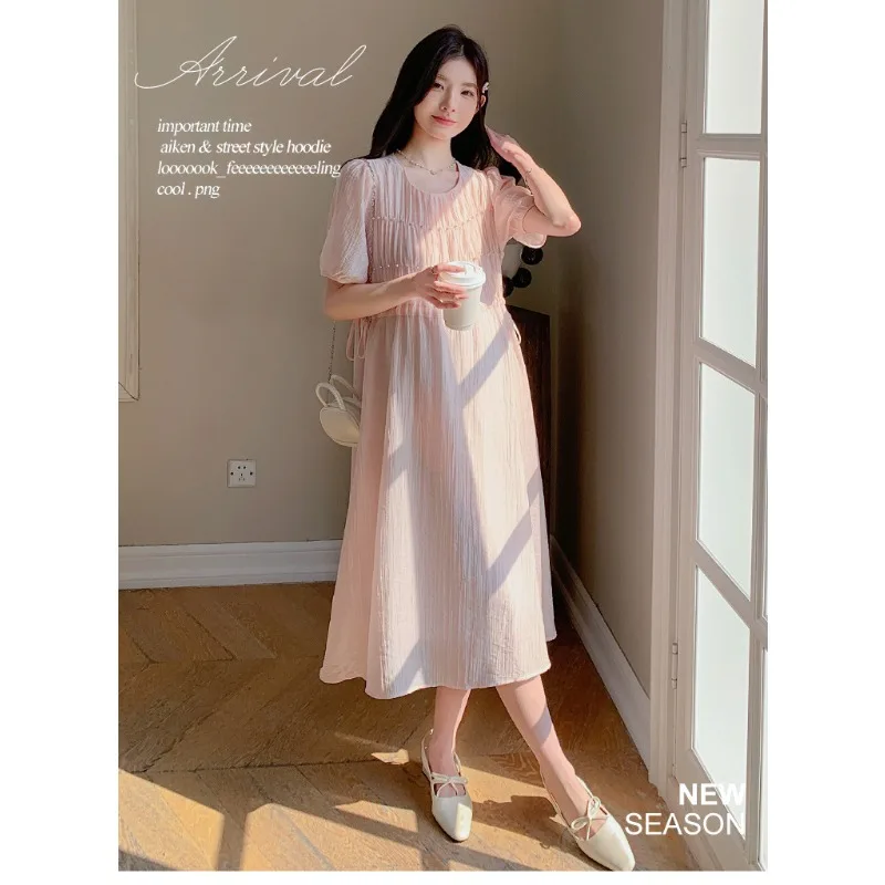 Maternity Dresses Midi Dress Korean Fashion Loose Summer New Style Pregnant Woman Dress Maternity Clothing
Maternity Dresses Midi Dress Korean Fashion Loose Summer New Style Pregnant Woman Dress Maternity Clothing