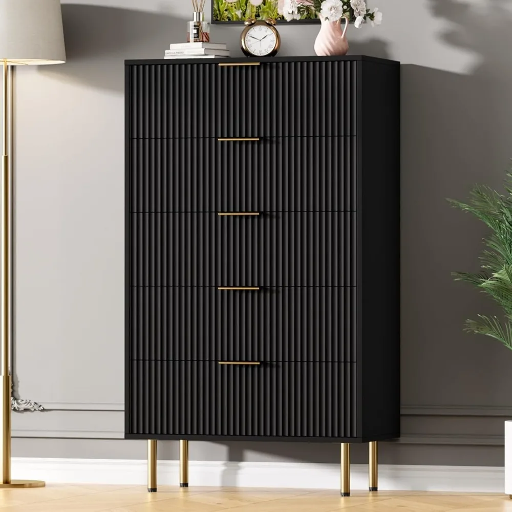 Dresser for Bedroom,5 Drawer Dresser with Wide Drawers,Wooden Chest of Drawers,Modern Storage Dressers
Dresser for Bedroom,5 Drawer Dresser with Wide Drawers,Wooden Chest of Drawers,Modern Storage Dressers
