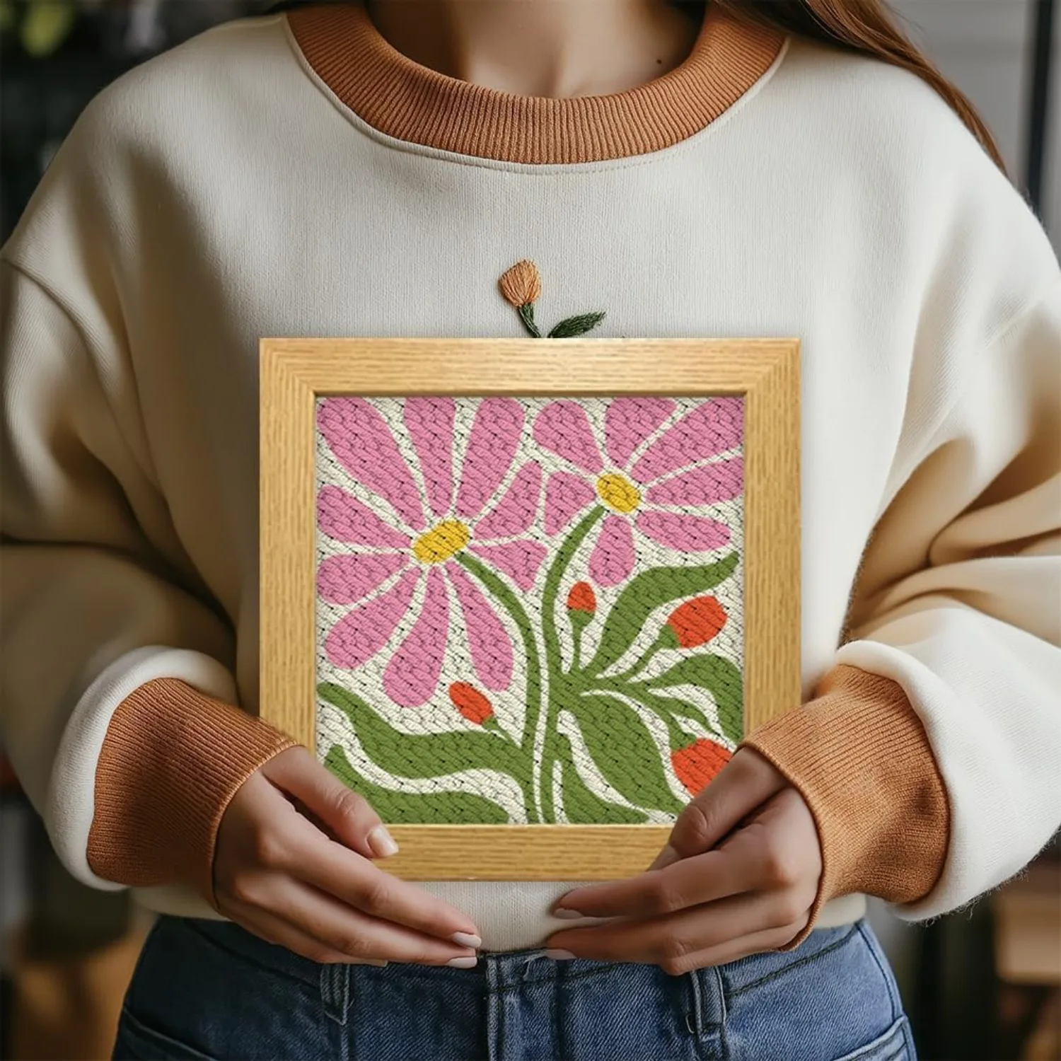Fresh Flower Punch Needle Embroidery Package DIY Punch Needle Kits Handmade Poke Sewing Cross Stitch Embroidery Frame Home Decor
Fresh Flower Punch Needle Embroidery Package DIY Punch Needle Kits Handmade Poke Sewing Cross Stitch Embroidery Frame Home Decor