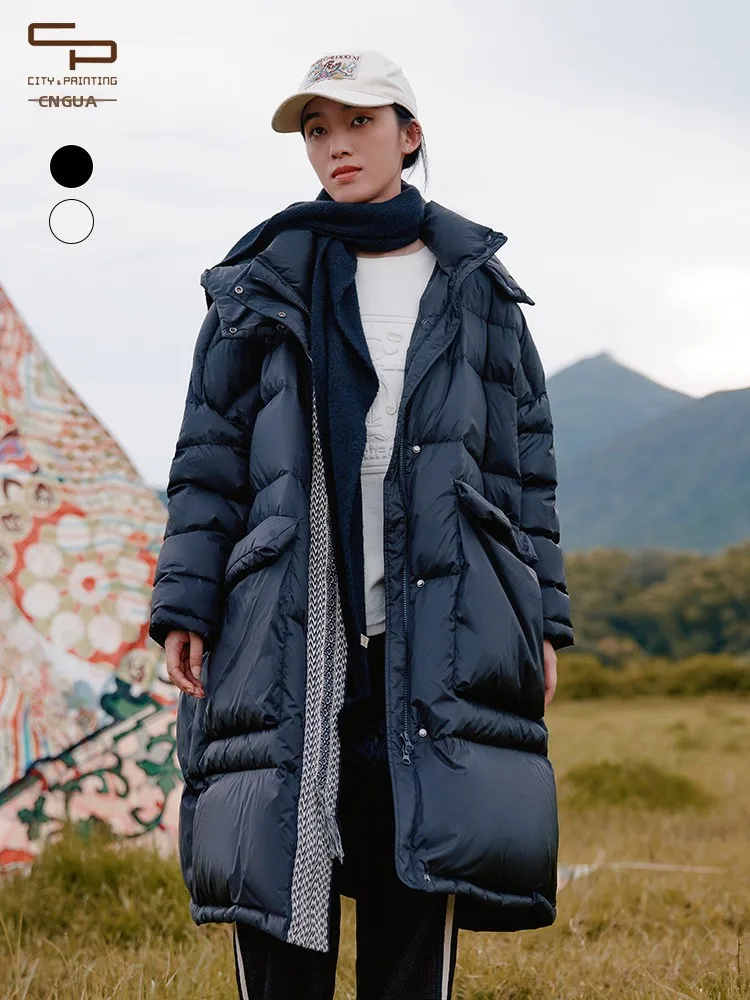 Faionable Long Du down Jaet Over-Knee Loose Fit Commute Friendly White Du Feather Women's Winter Outerwear Coat
Faionable Long Du down Jaet Over-Knee Loose Fit Commute Friendly White Du Feather Women's Winter Outerwear Coat