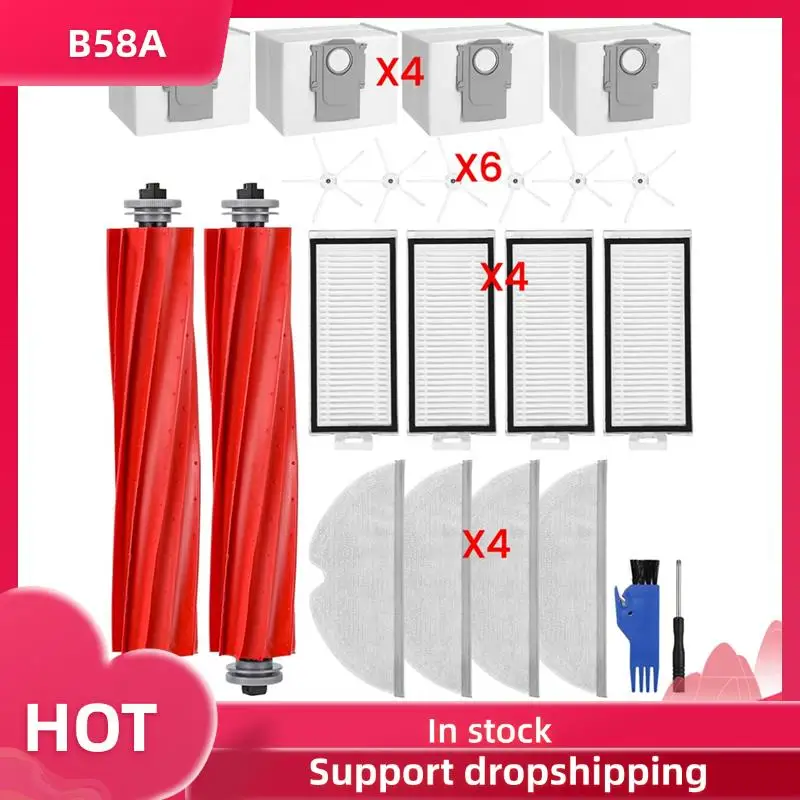 B58A Accessories For Roborock Q7/ Q7+/Q7 Max/Q7 Max+ Vacuum Cleaner, Main Side Brushes HEPA Filters Mop Cloth Dust Bags
B58A Accessories For Roborock Q7/ Q7+/Q7 Max/Q7 Max+ Vacuum Cleaner, Main Side Brushes HEPA Filters Mop Cloth Dust Bags