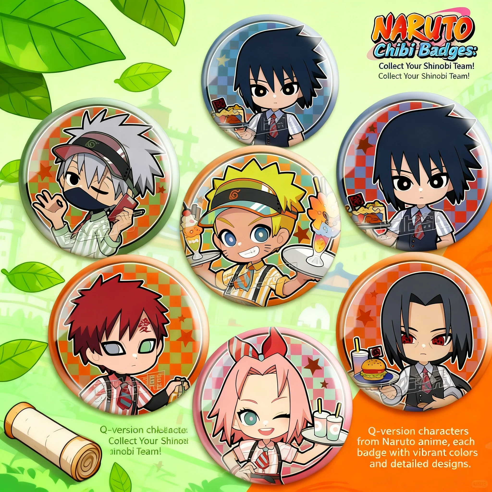 Naruto Anime Acrylic PET Double Flash Badge Laser Process American Diner Series Pin Brooch
Naruto Anime Acrylic PET Double Flash Badge Laser Process American Diner Series Pin Brooch
