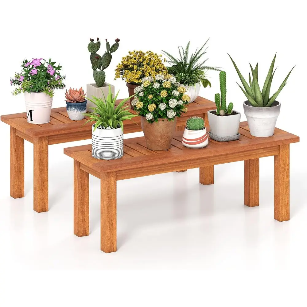 Solid Wood Plant Stand - Indoor/Outdoor, Teak Oil Finished, Slatted Top for Pots, Rustic Display Rack for Garden or Entryway
Solid Wood Plant Stand - Indoor/Outdoor, Teak Oil Finished, Slatted Top for Pots, Rustic Display Rack for Garden or Entryway