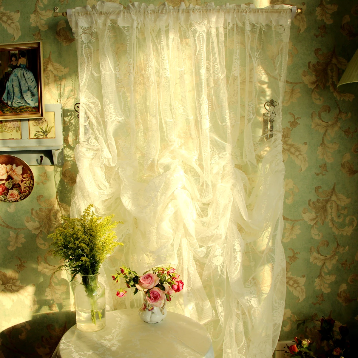 High quality elegant pastoral bridal bouquet drawstring pull-up waterfall water wave curtain lace gauze curtain window
High quality elegant pastoral bridal bouquet drawstring pull-up waterfall water wave curtain lace gauze curtain window