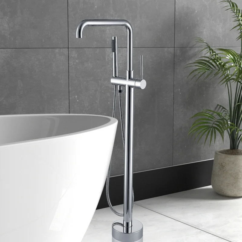Freestanding Bathtub Faucet with Hand Shower Set
Freestanding Bathtub Faucet with Hand Shower Set