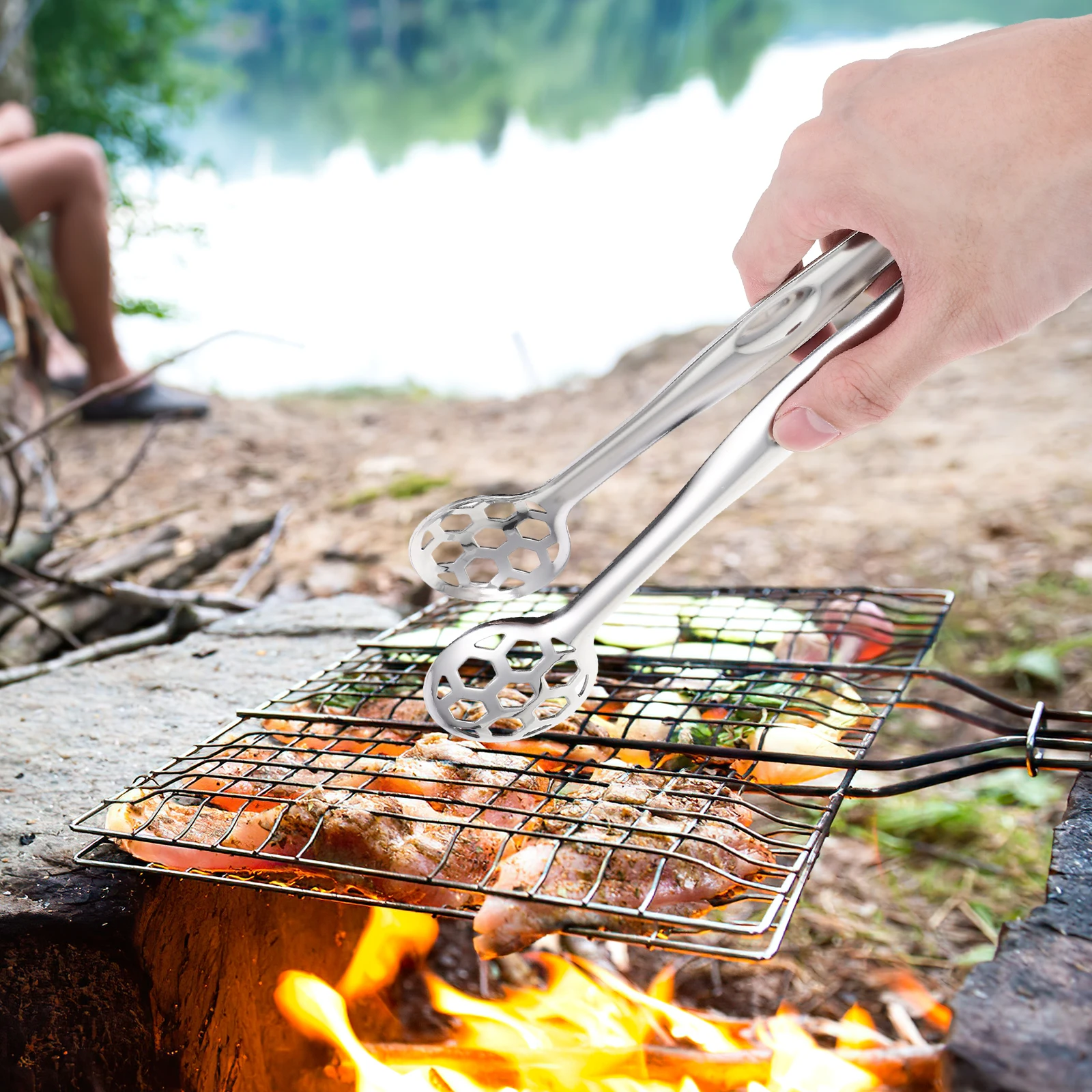 Stainless Steel Steak Tongs Smooth Handle for Bbq Grilling Baking Serving Multifunctional Kitchen Tool
Stainless Steel Steak Tongs Smooth Handle for Bbq Grilling Baking Serving Multifunctional Kitchen Tool