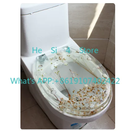 1PCS transparent resin toilet cover universal, slowly lowering and thickening toilet cover
1PCS transparent resin toilet cover universal, slowly lowering and thickening toilet cover