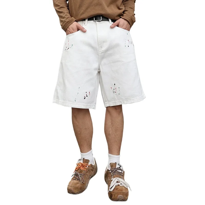 Men White Denim Shorts Cityboy Streetwear Fashion Hip Hop Loose Casual Plus Size Denim Short Pant Jeans Shorts
Men White Denim Shorts Cityboy Streetwear Fashion Hip Hop Loose Casual Plus Size Denim Short Pant Jeans Shorts