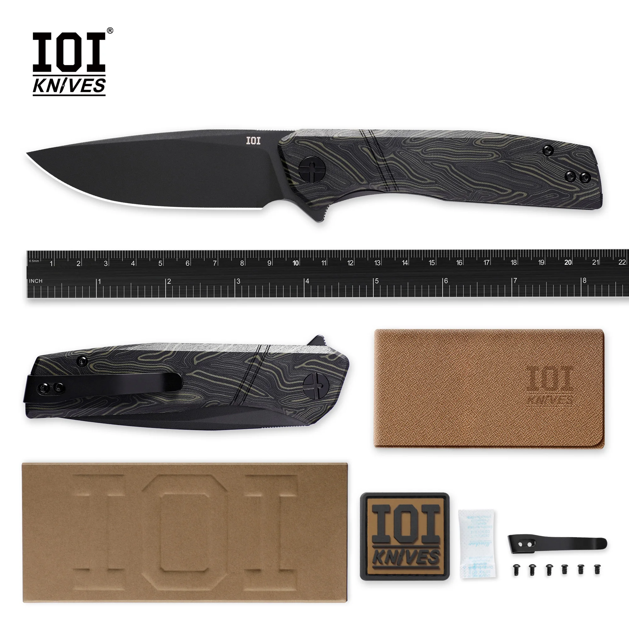 IOI I51984 Pocket EDC Folding Knife Jackknife Damascus G10 Handle 14C28N Steel Camping Survival Multitool
IOI I51984 Pocket EDC Folding Knife Jackknife Damascus G10 Handle 14C28N Steel Camping Survival Multitool