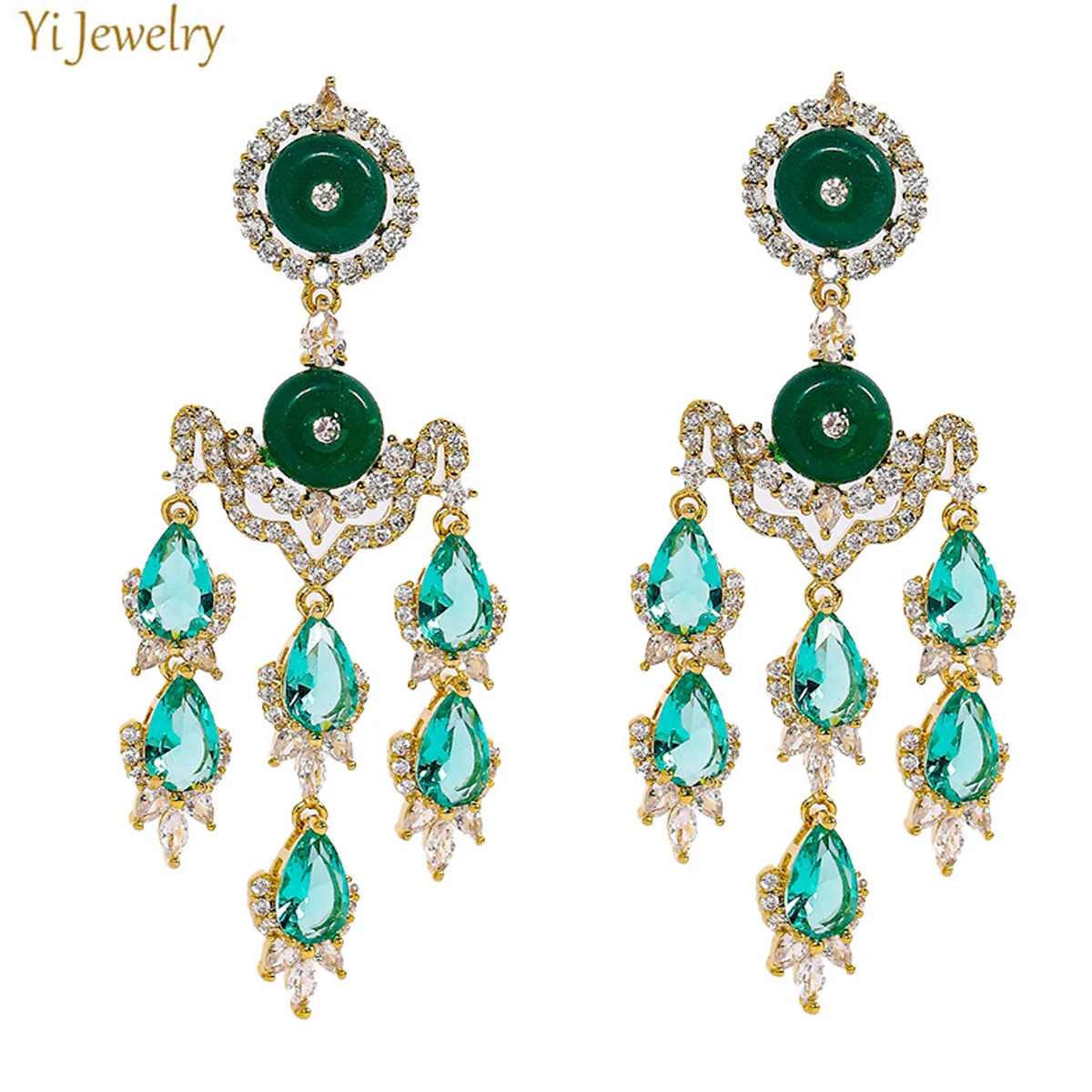women earrings green water drop pendant cubic zirconia luxury jewelry vintage elegant earrings
women earrings green water drop pendant cubic zirconia luxury jewelry vintage elegant earrings