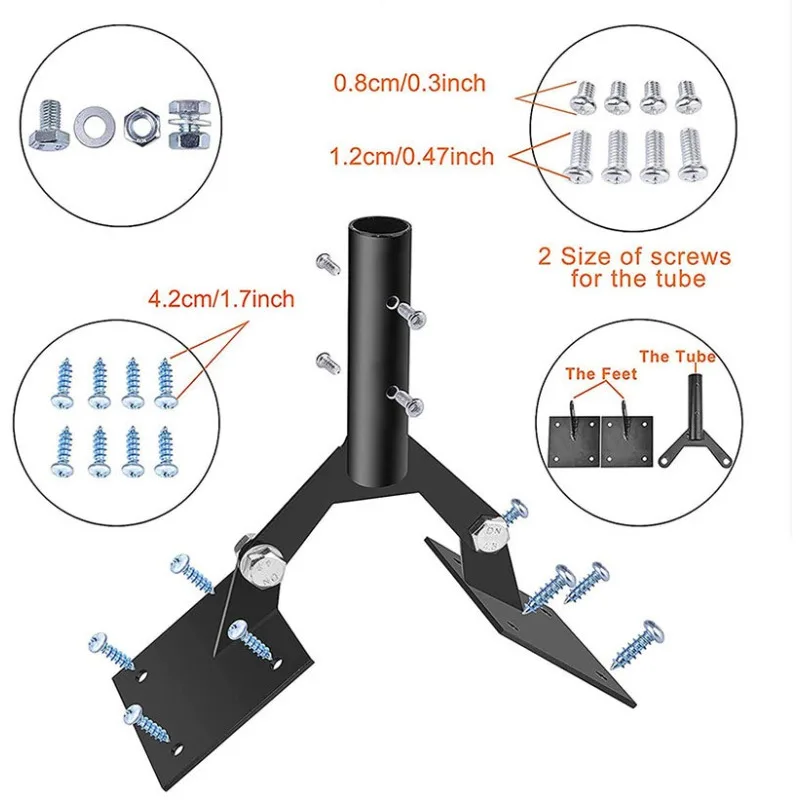 1PC Thickened Steel weathervane roof mount bracket Adjustable Sturdy Metal Wind Vane Bracket with Hardware
1PC Thickened Steel weathervane roof mount bracket Adjustable Sturdy Metal Wind Vane Bracket with Hardware