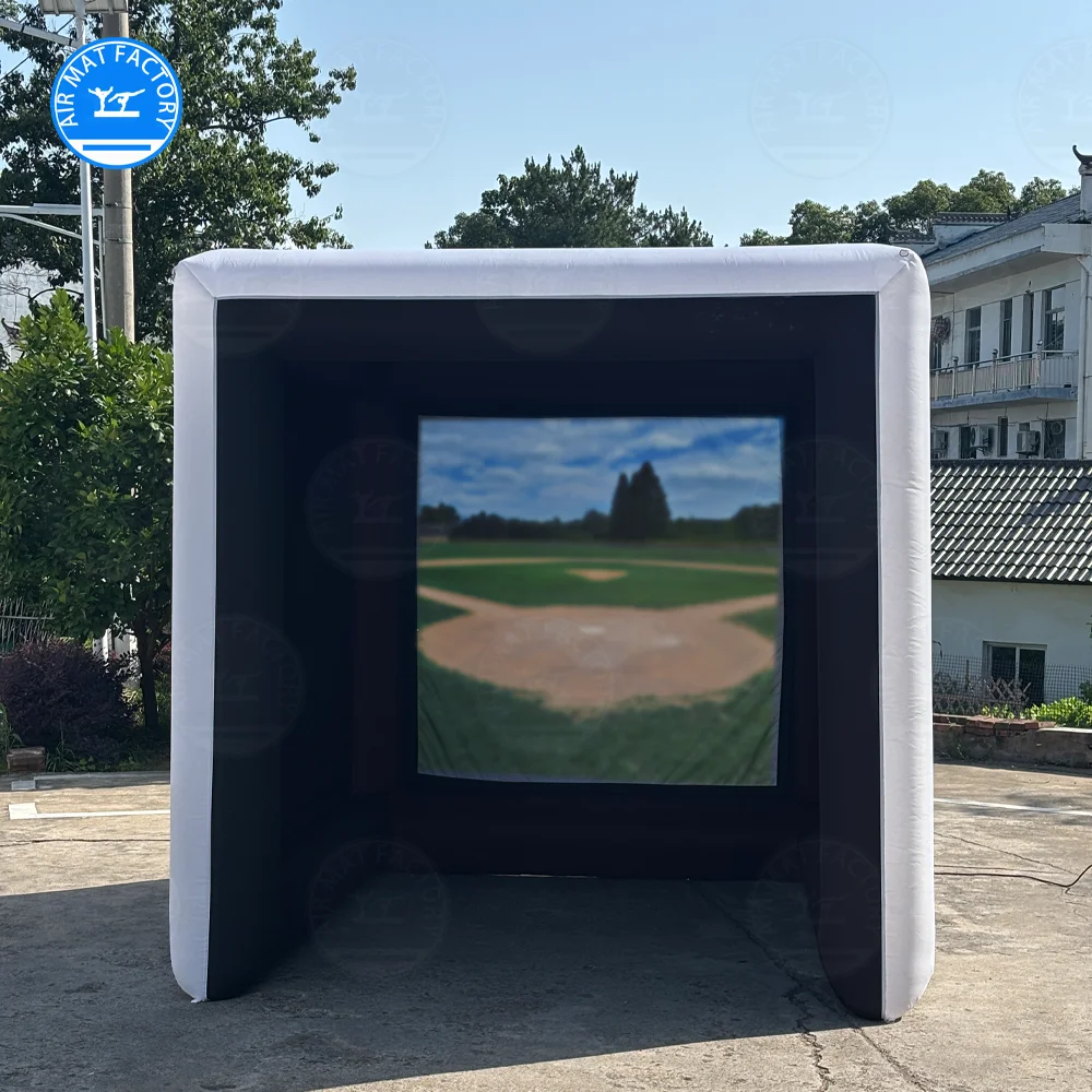 Stock Inflatable Golf Sim Room Oxford cloth Swing Golf Practice Cage with built-in fan Inflatable Driving Range
Stock Inflatable Golf Sim Room Oxford cloth Swing Golf Practice Cage with built-in fan Inflatable Driving Range
