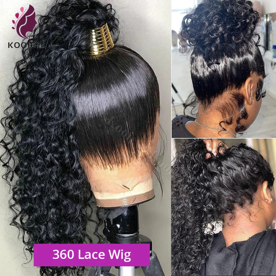 360 Lace Frontal Wig Brazilian Kinky Curly Transparent Glueless Full Lace Human Hair Wigs For Women Pre Plucked High Horsetail
360 Lace Frontal Wig Brazilian Kinky Curly Transparent Glueless Full Lace Human Hair Wigs For Women Pre Plucked High Horsetail