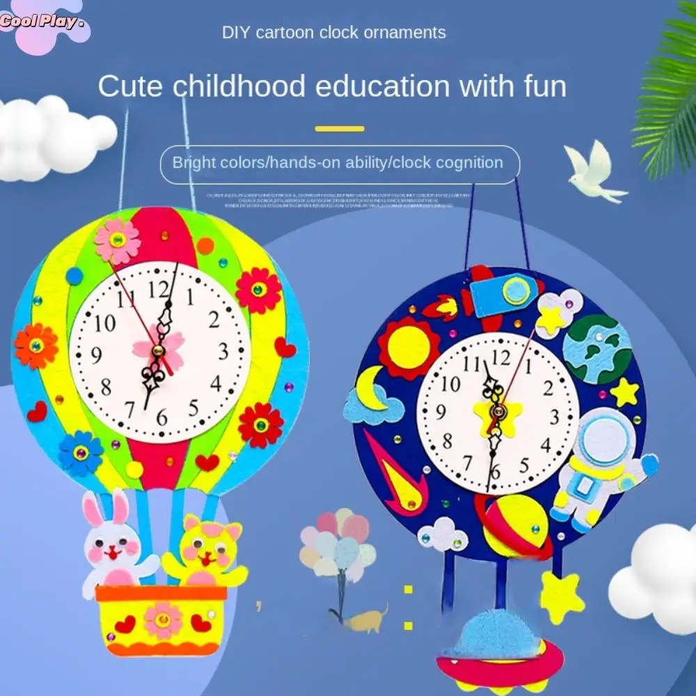 Nonwoven Fabric Cognition Clocks Toys Cartoon Clock DIY Puzzle DIY Clock Toys Hour Minute Second Time Teaching Aid
Nonwoven Fabric Cognition Clocks Toys Cartoon Clock DIY Puzzle DIY Clock Toys Hour Minute Second Time Teaching Aid