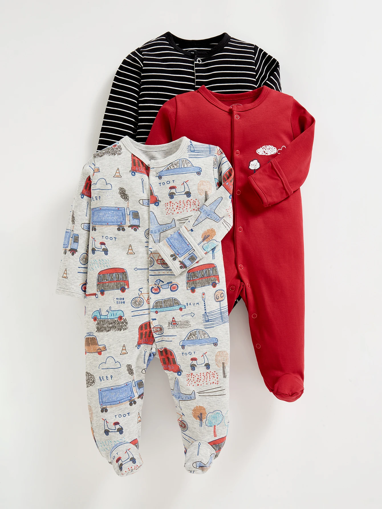 Newborn Essentials Pack | 3-Pack All-Season Boys Infant Romper | Cute Cartoon Long Sleeve Coverall (0-12 Months) Red cartoon car
Newborn Essentials Pack | 3-Pack All-Season Boys Infant Romper | Cute Cartoon Long Sleeve Coverall (0-12 Months) Red cartoon car