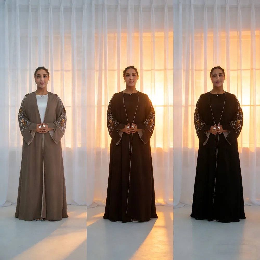 Ид Рамадан Дубай Бисероплетение Открытый Абая Кафтан для мусульманских женщин Платье Кимоно Кардиган Скромная исламская одежда Марокаин Femme Robe
Ид Рамадан Дубай Бисероплетение Открытый Абая Кафтан для мусульманских женщин Платье Кимоно Кардиган Скромная исламская одежда Марокаин Femme Robe