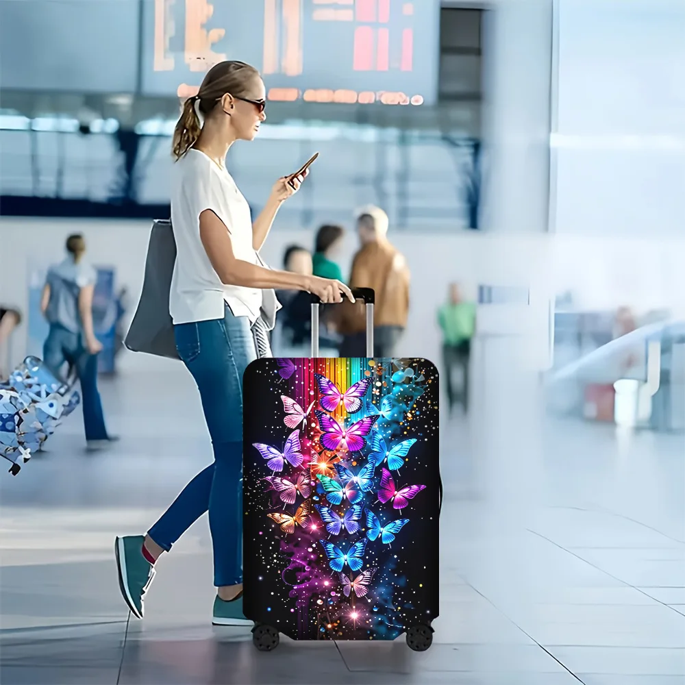 1PC Iridescent Butterfly Print Luggage Cover for 18-32 inch luggage; dust and elastic travel accessories to effectively prote
1PC Iridescent Butterfly Print Luggage Cover for 18-32 inch luggage; dust and elastic travel accessories to effectively prote
