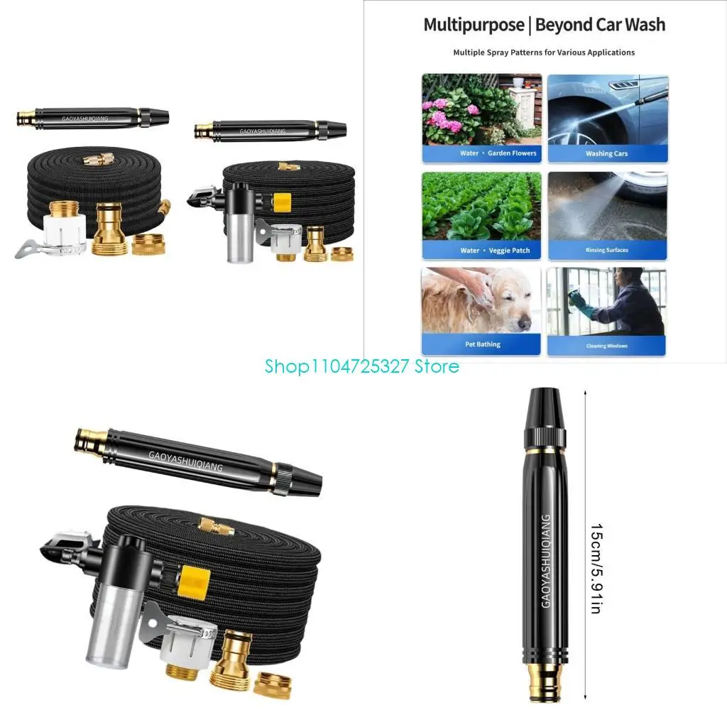 D8KF High Pressure Garden Hose Nozzle with Adjustable Sprays Water Broom Cleaning Tool For Washer And Garden Hose
D8KF High Pressure Garden Hose Nozzle with Adjustable Sprays Water Broom Cleaning Tool For Washer And Garden Hose