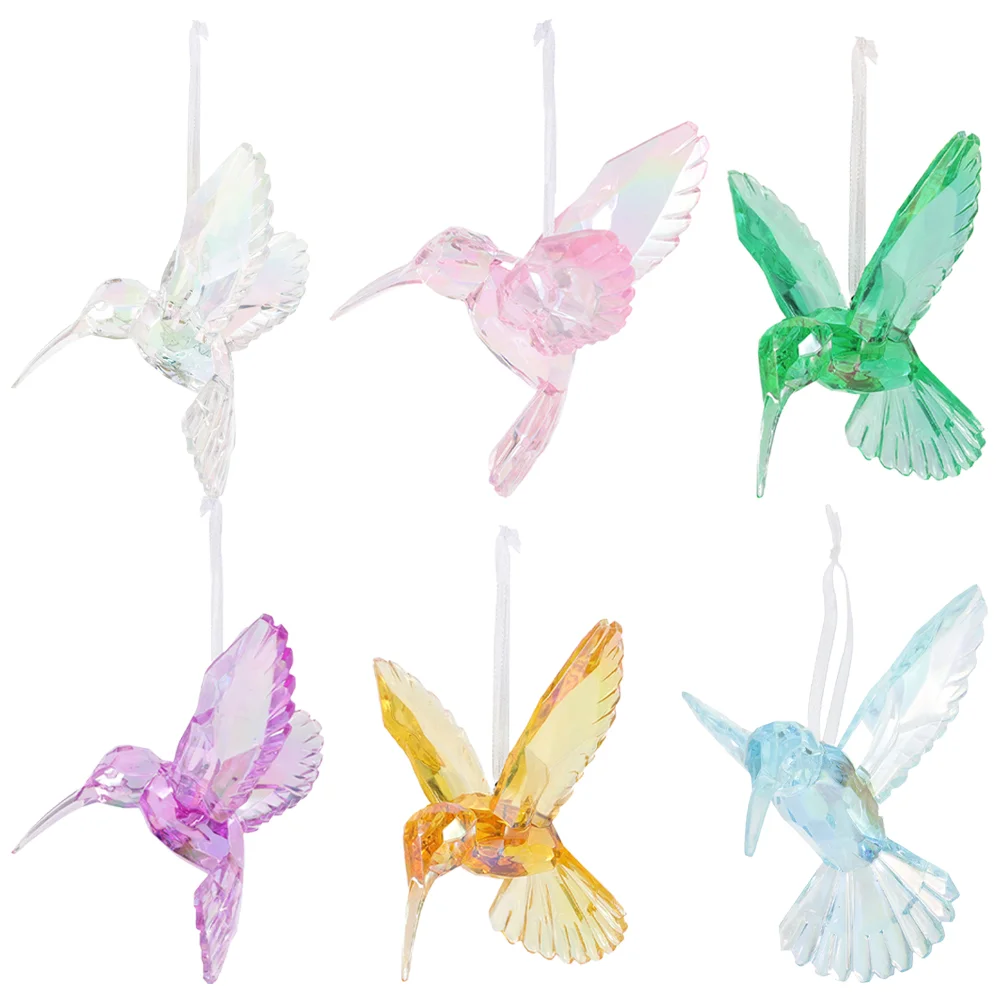 6 Pcs Christmas Crystal Bird Pendant Peacock Tree Decorations Acrylic Birds Modeling
6 Pcs Christmas Crystal Bird Pendant Peacock Tree Decorations Acrylic Birds Modeling